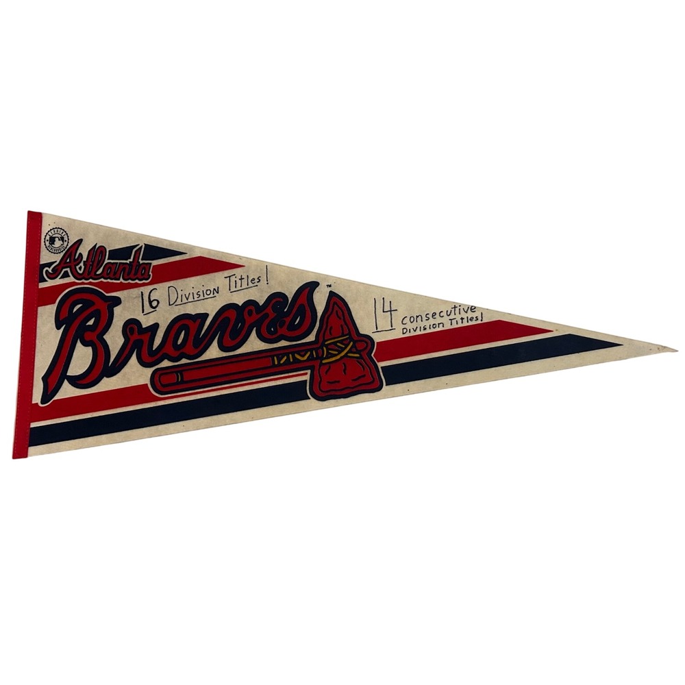 Atlanta Braves 16 Division Titles 14 Consecutive MLB Felt Pennant Banner 29 Inch